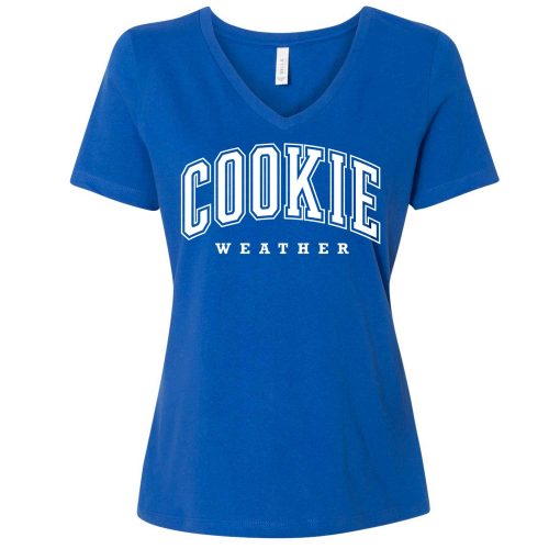 cookie weather vneck navy white