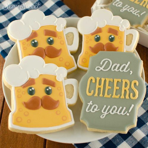 dad beer cookies square