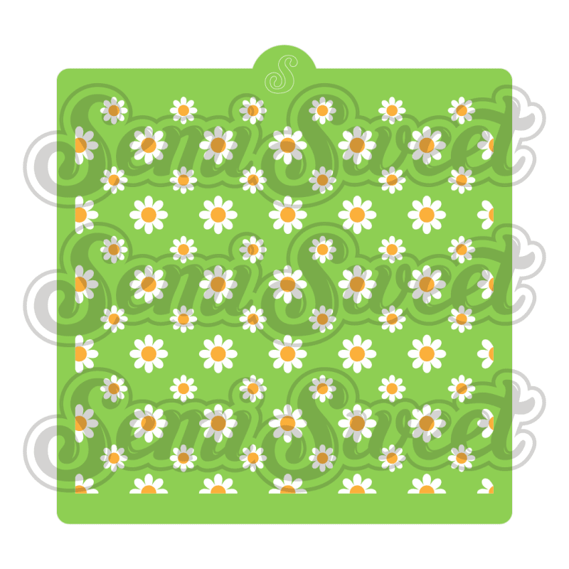 daisies grid green