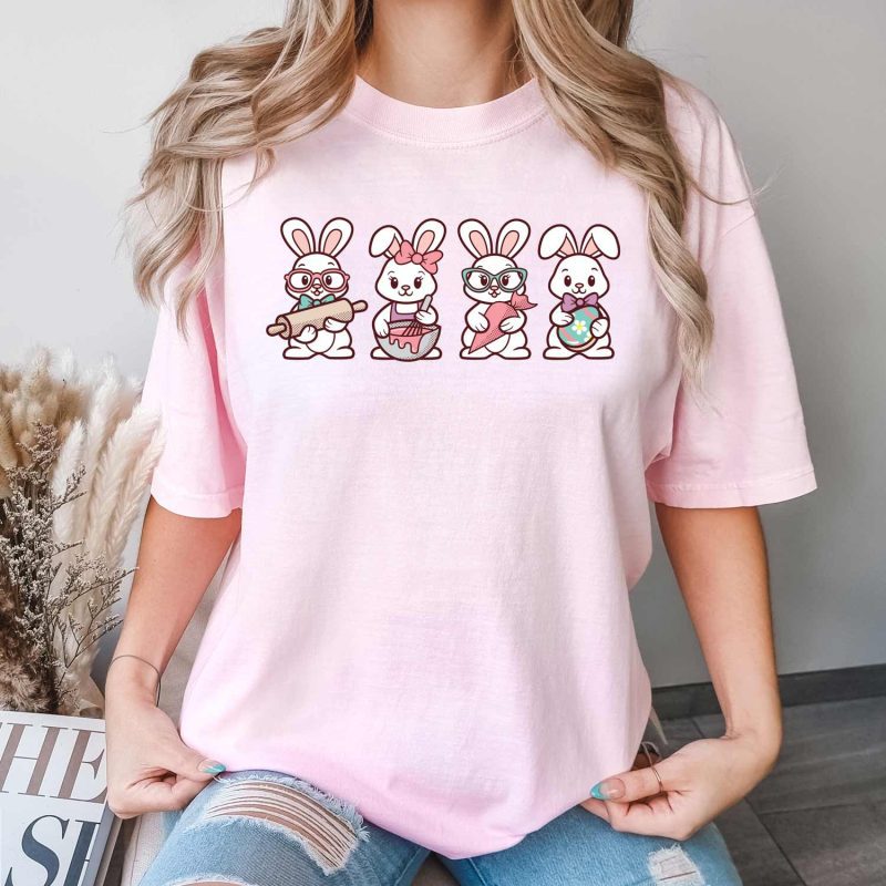 decorating bunnies shirt blossom