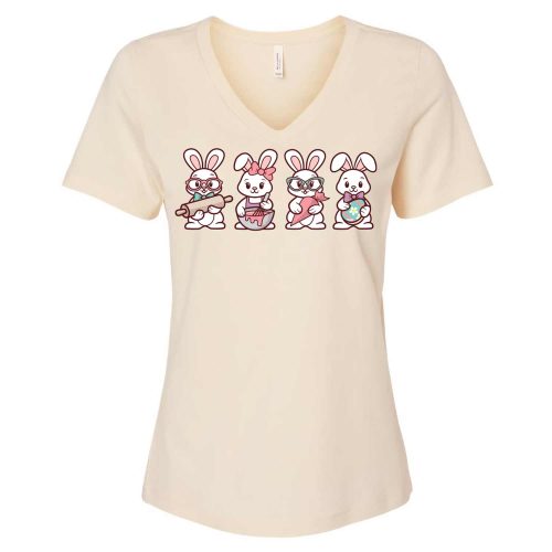 decorating bunnies vneck natural