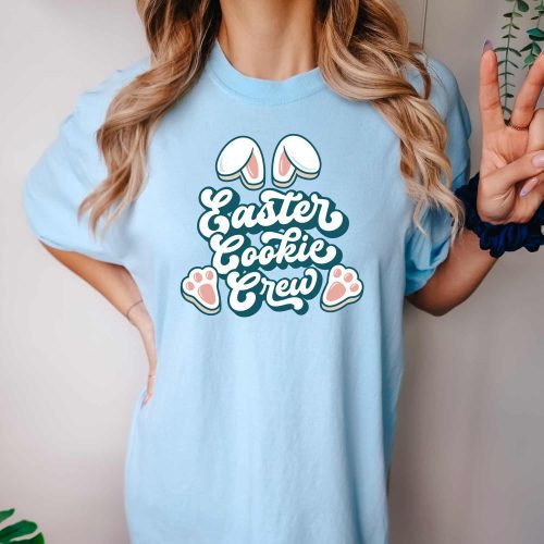 easter cookie crew shirt chambray