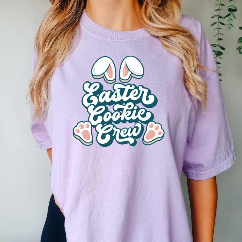 easter cookie crew shirt orchid