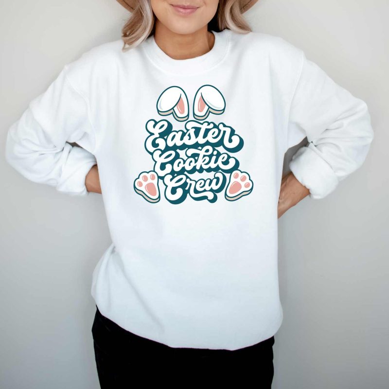 easter cookie crew sweatshirt white