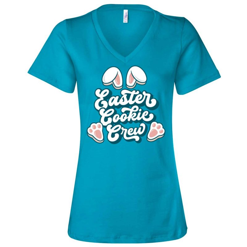 easter cookie crew vneck turquoise