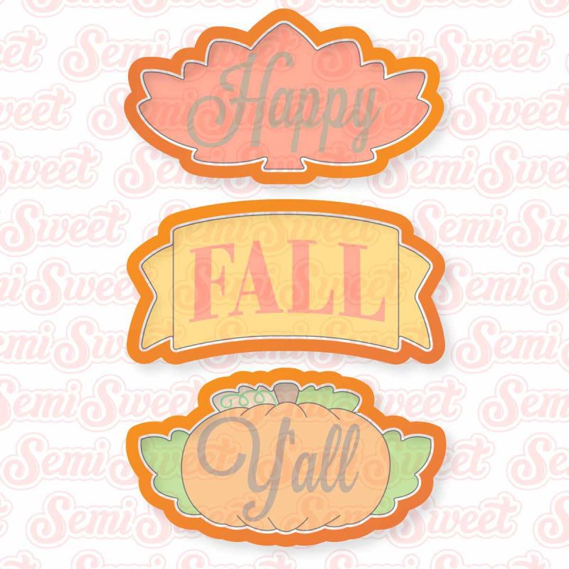 Fall Cookie Cutter Set | Semi Sweet Designs