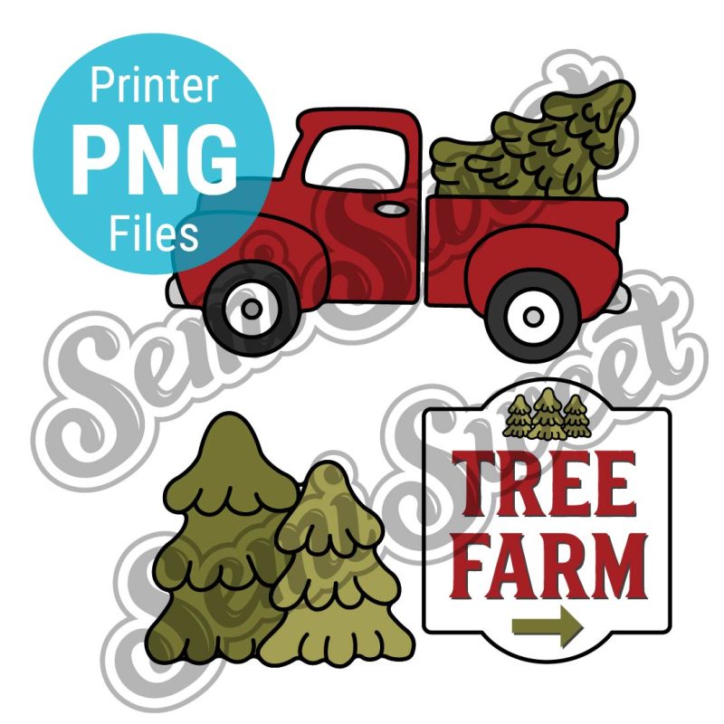 farm truck tree 4pc set shop image