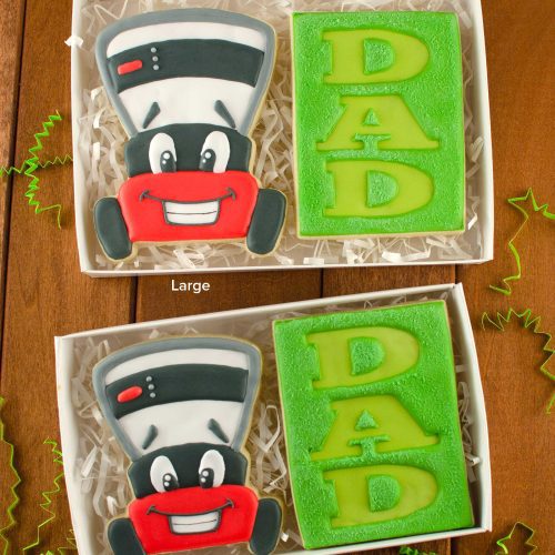 fathers day lawn mower cookies size