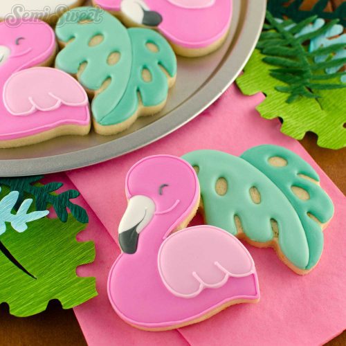 flamingo cookie platter square 2