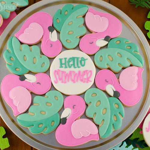 flamingo cookie platter title