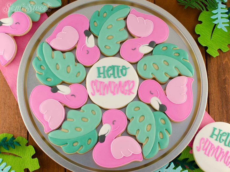 flamingo cookie platter title