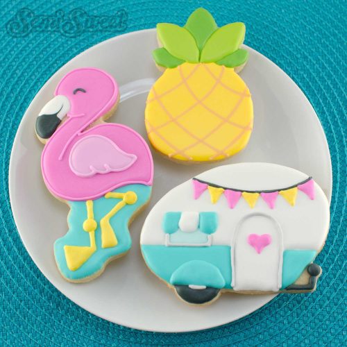 flamingo cookies singles