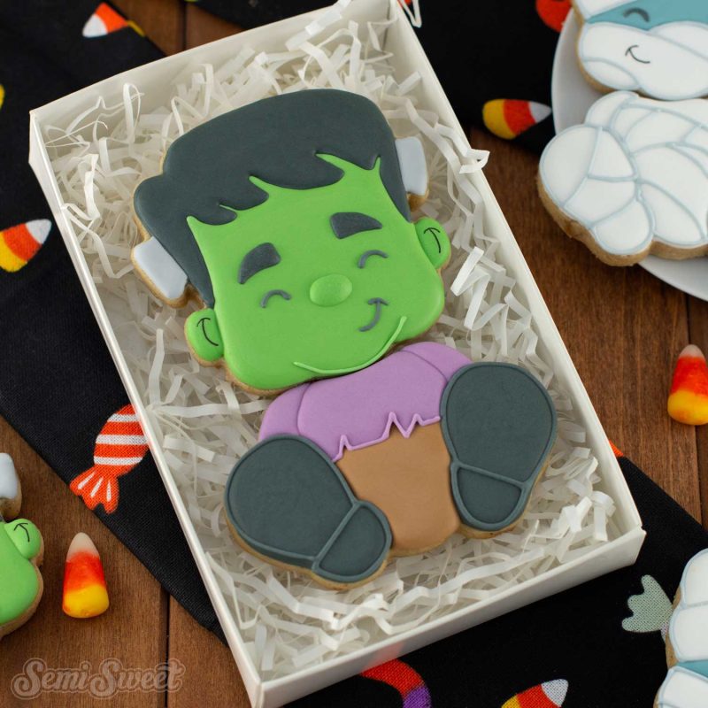 frankenstein cookie set square