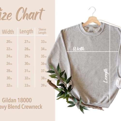 gildan18000sizechart inches