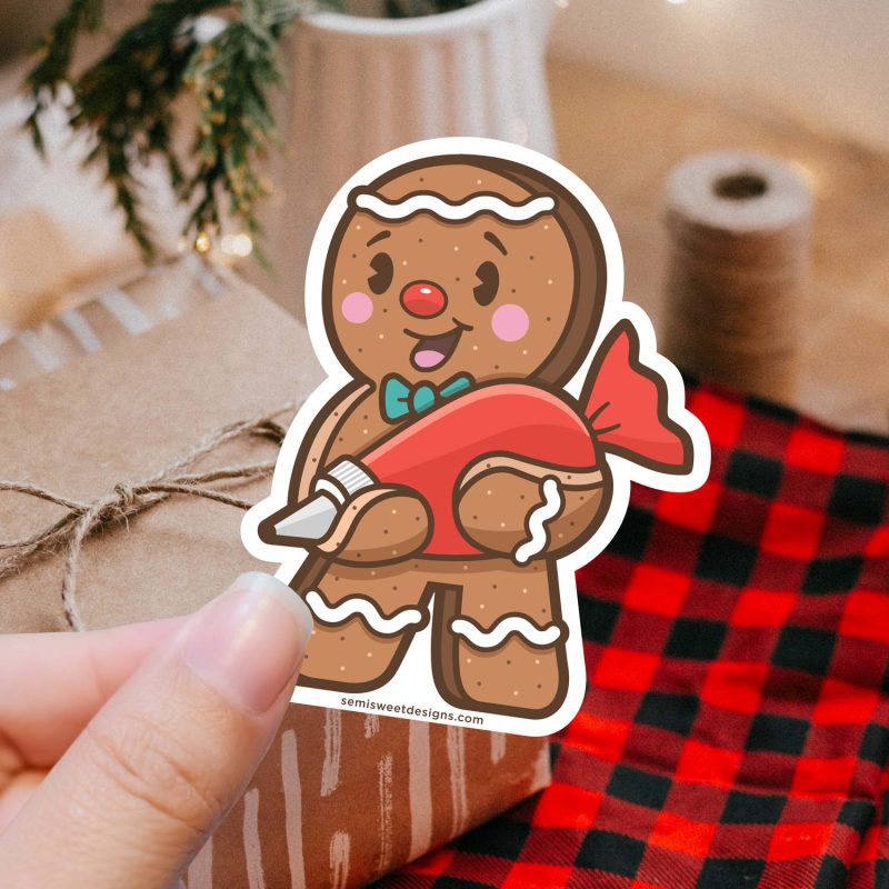 gingerbread man sticker f7b89280 2672 4f8c 84d4 e9255f17d64a