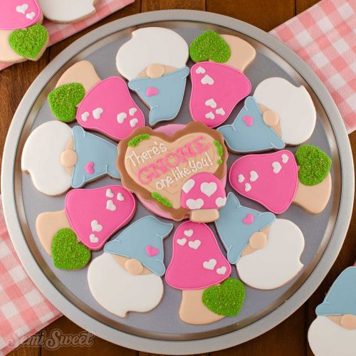 gnome cookie platter square