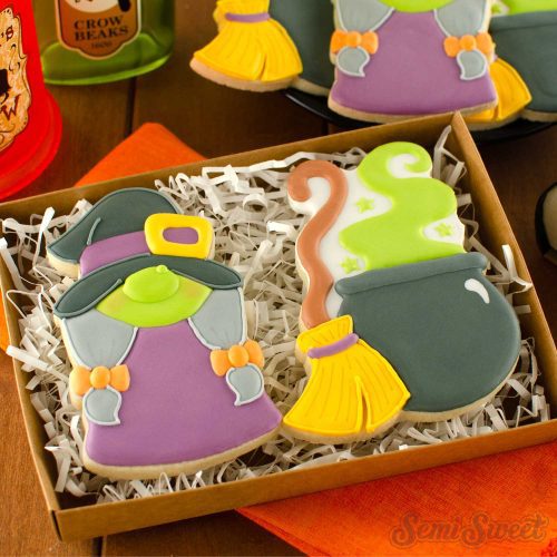 gnome witch cookies square