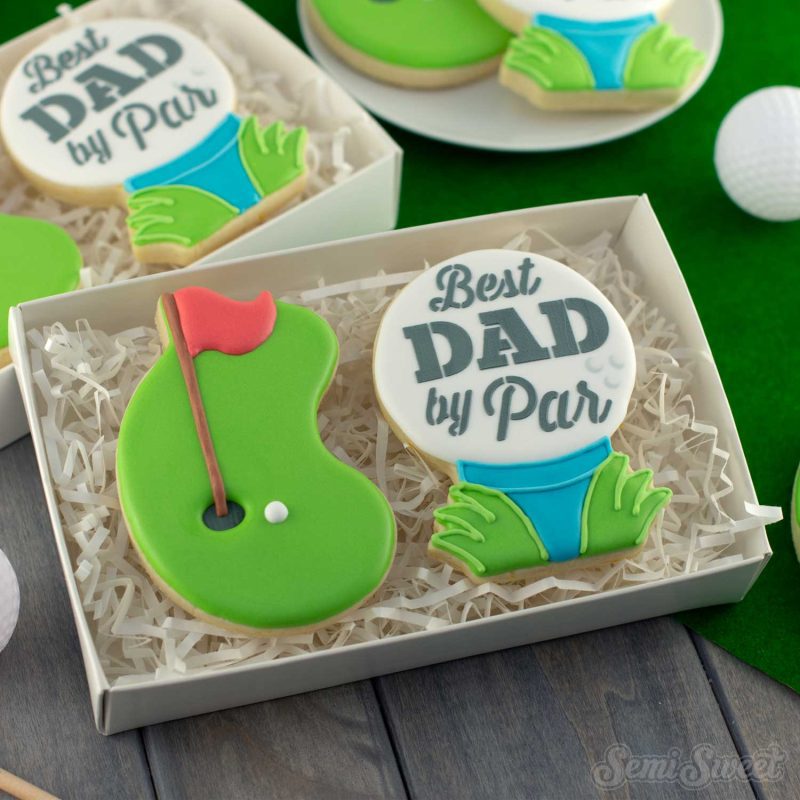 golf cookie set square