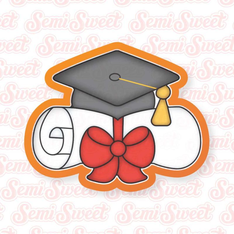 grad cap diploma bow