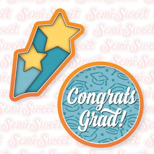 Shooting Stars Platter Cookie Cutter 2pc Set | Semi Sweet Designs