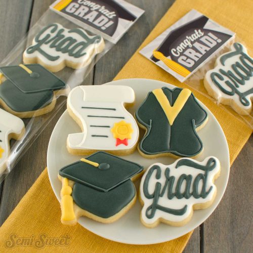 grad mini cookies