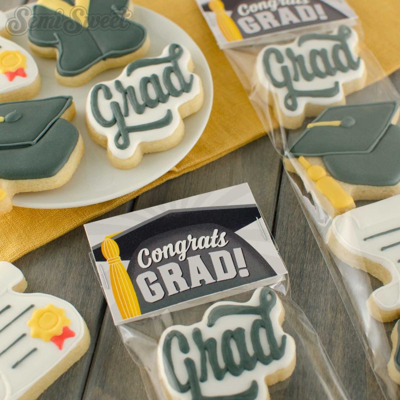 grad mini cookies tag