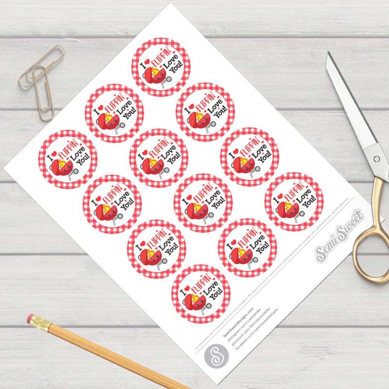 grill circle labels sheet