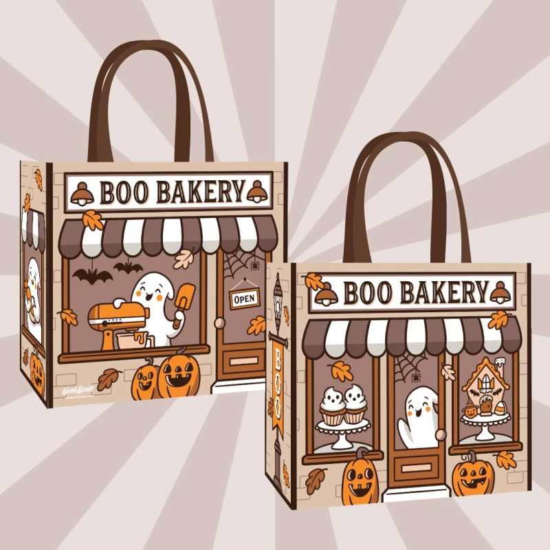 halloween boo bakery bag feature shop