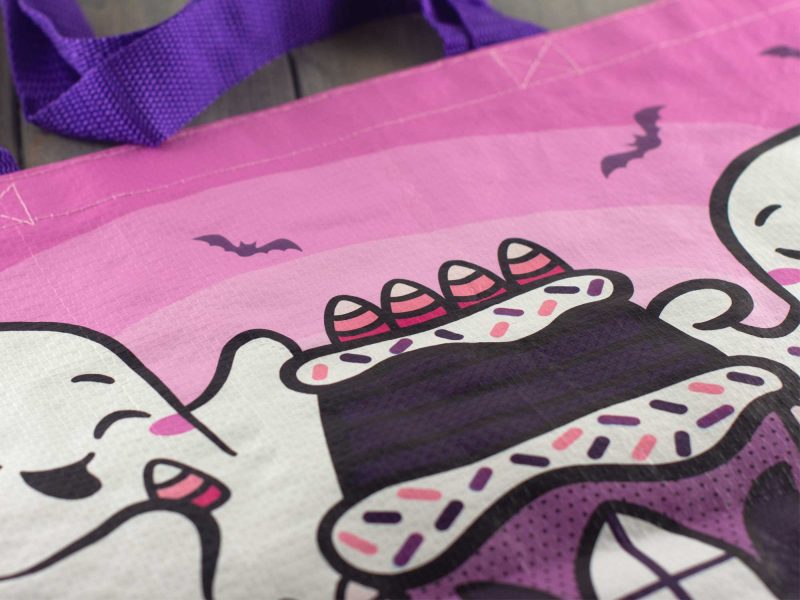 halloween tote upclose