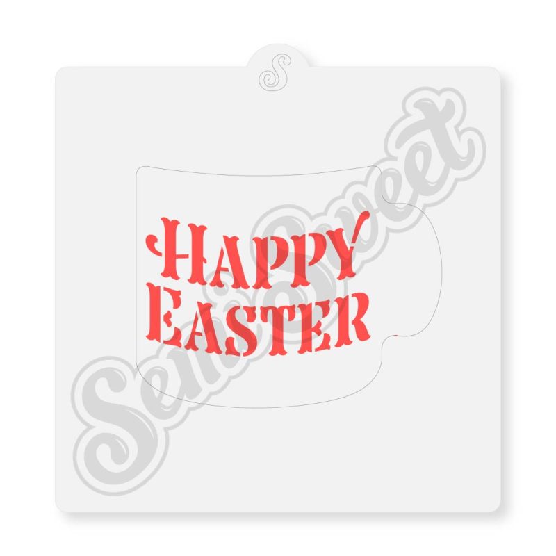 happy easter mug stencil