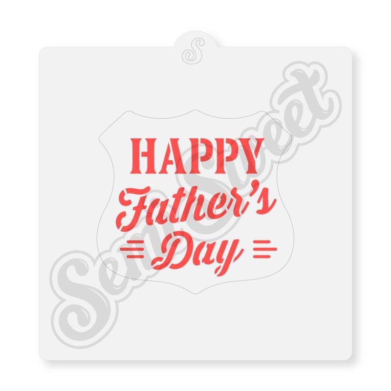 happy fathers day road sign stencil