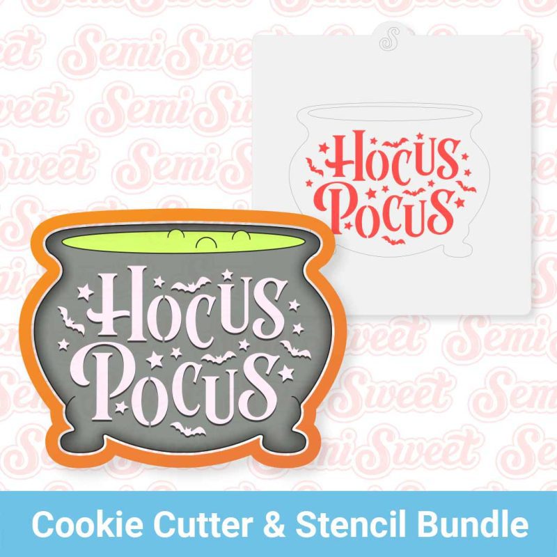 hocus pocus cauldron cutter stencil combo