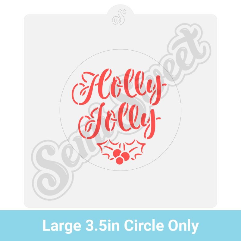 holly jolly stencil banner