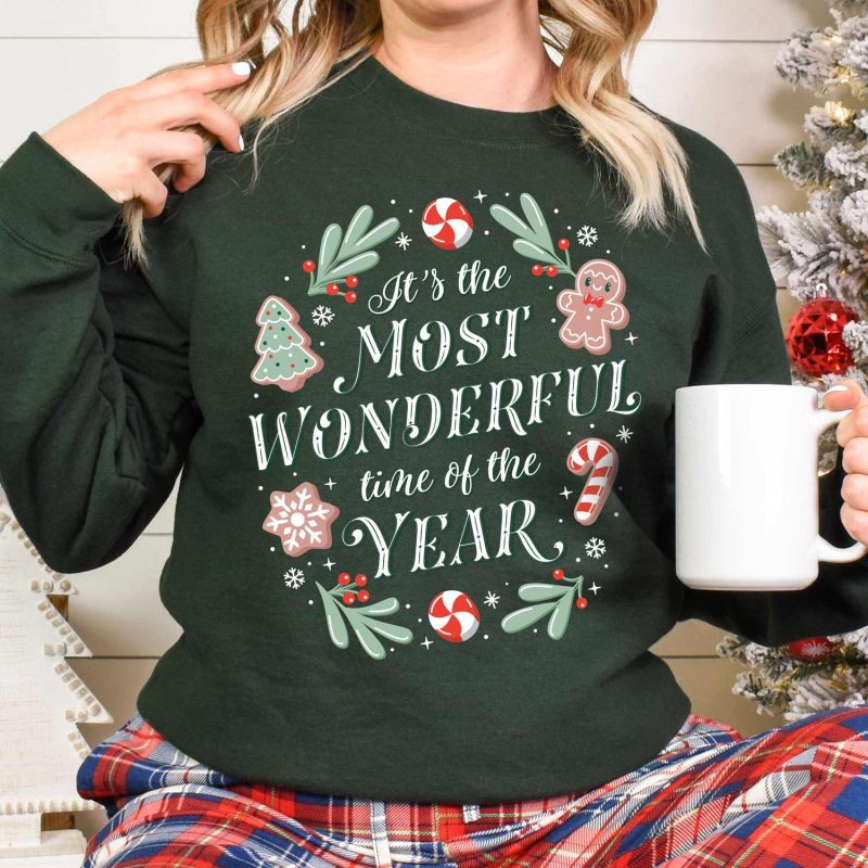 its the most wonderful time of the year forest green sweatshirt