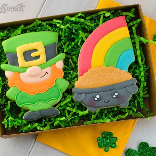 leprechaun cookies box pair