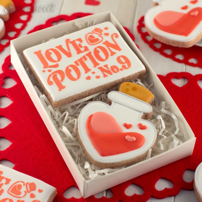 love potion cookies square