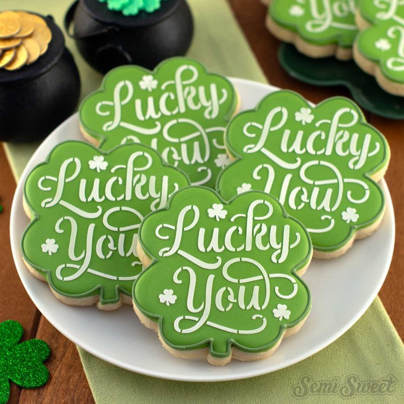 lucky you clover cookie