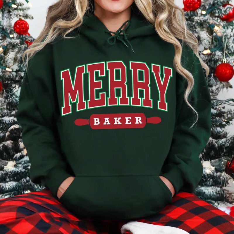 merry baker 180 hoodie forest green