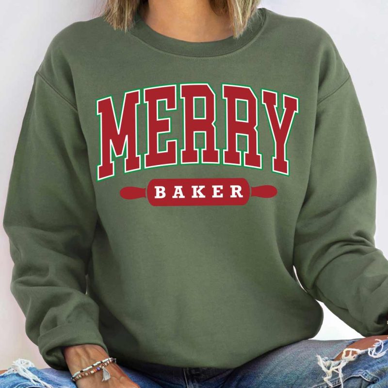 merry baker sweatshirt military green