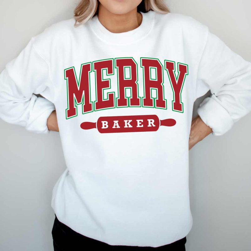 merry baker sweatshirt white