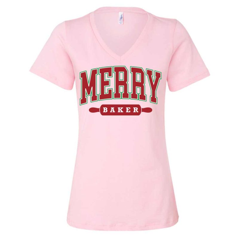 merry baker vneck pink