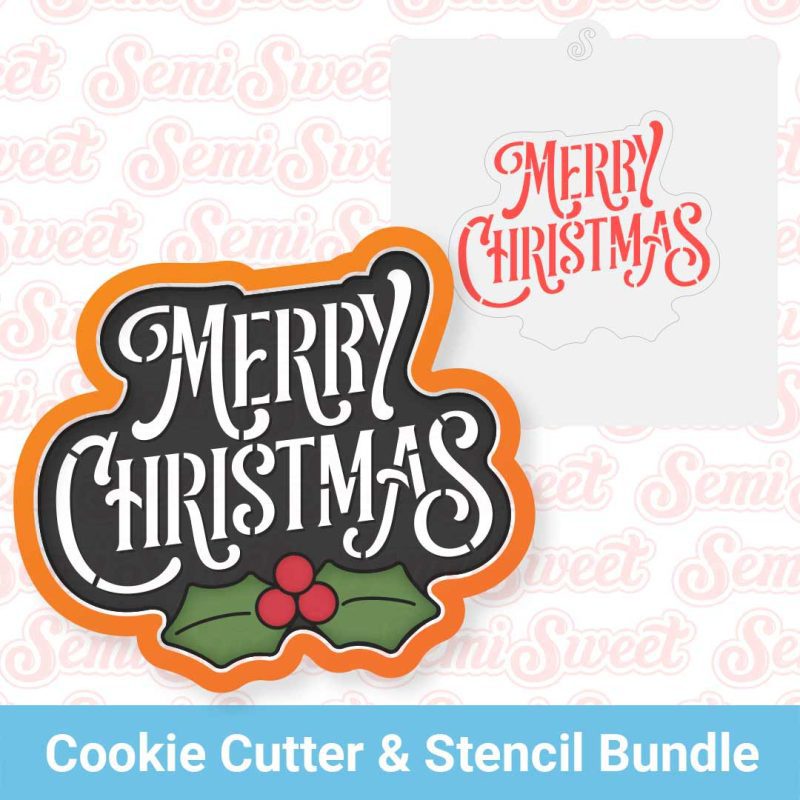 merry christmas cutter bundle black