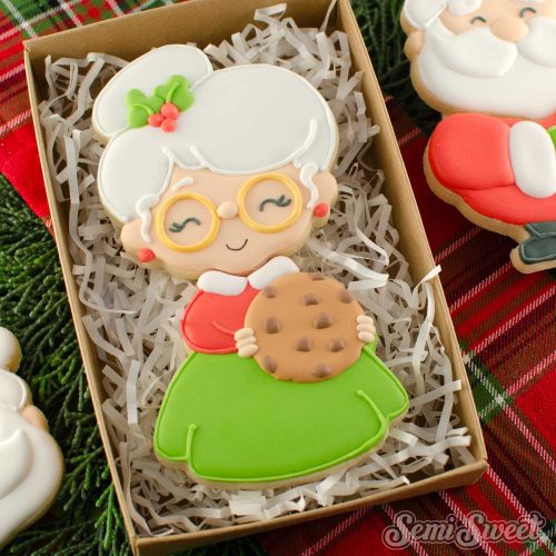 mrs claus cookie square