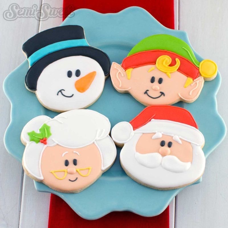 mrs claus cookies heads