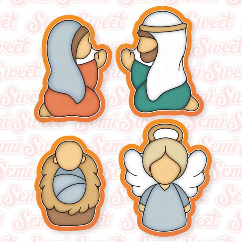 nativity scene 4pc cutters