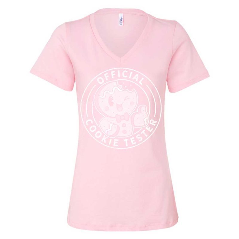 official cookie tester vneck pink