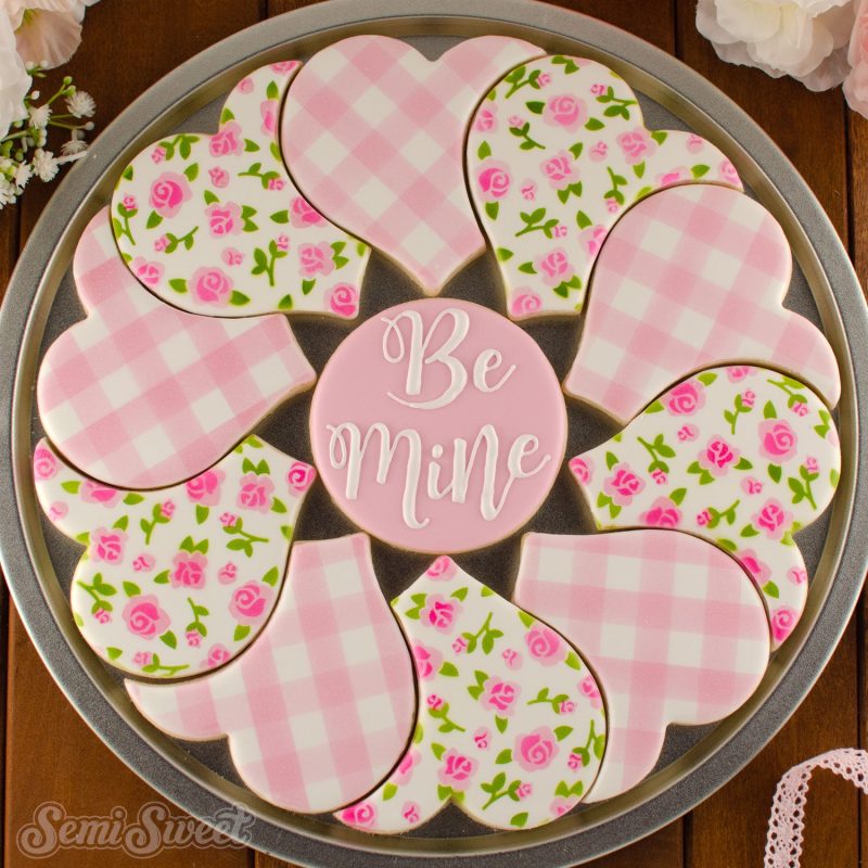 overlap heart cookie platter square