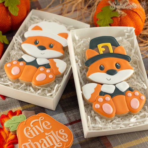 pilgrim fox cookies square