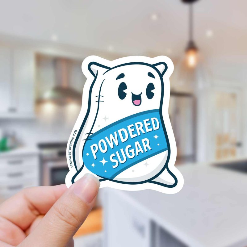 powder sugar sticker