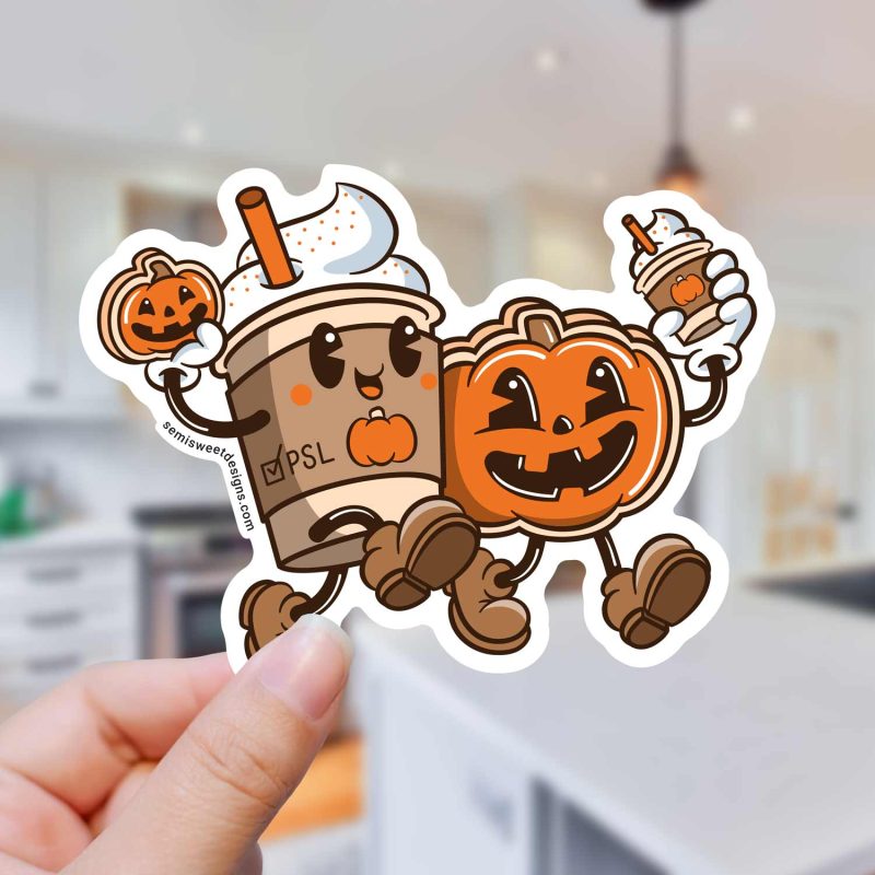 pumpkin spice friends sticker